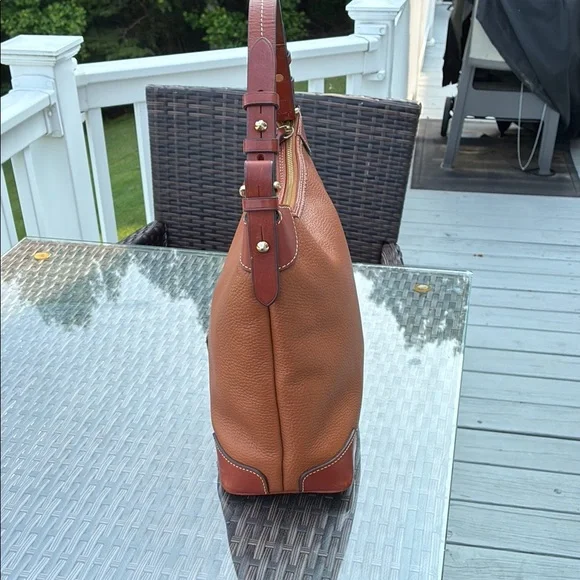 Dooney & Bourke Brown Shoulder Bag with Gold Accents - Picture 4 of 13